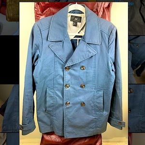 Double-breasted cotton pea coat